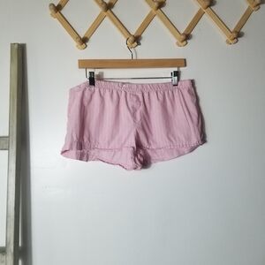 NO BOUNDARIES WOMEN'S PINK AND WHITE SHORTS SIZE LARGE
